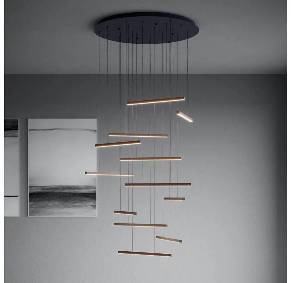 Eglo 390351 - LED Stmievateľný luster na lanku LINDOZA 12xLED/8,4W/230V 3000K