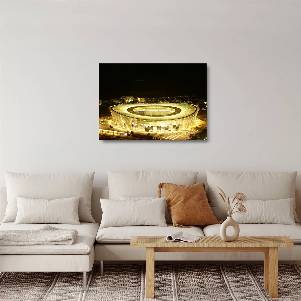 Sklenený obraz - futbalový štadión (70x50 cm)