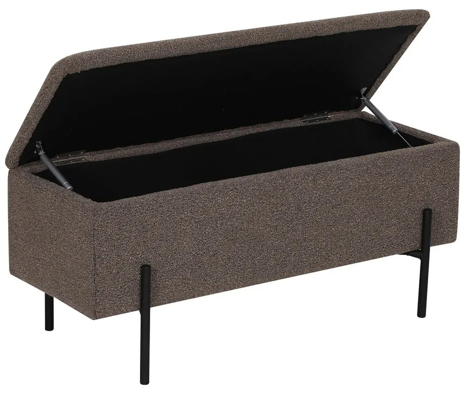 Hnedá lavica z textílie buklé Watford – House Nordic