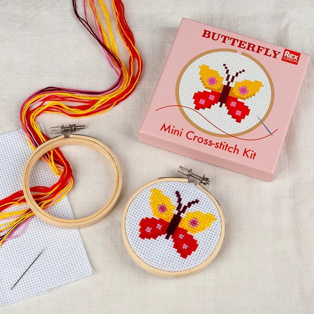 Kreatívna súprava Cross-stitch Kit Butterfly – Rex London