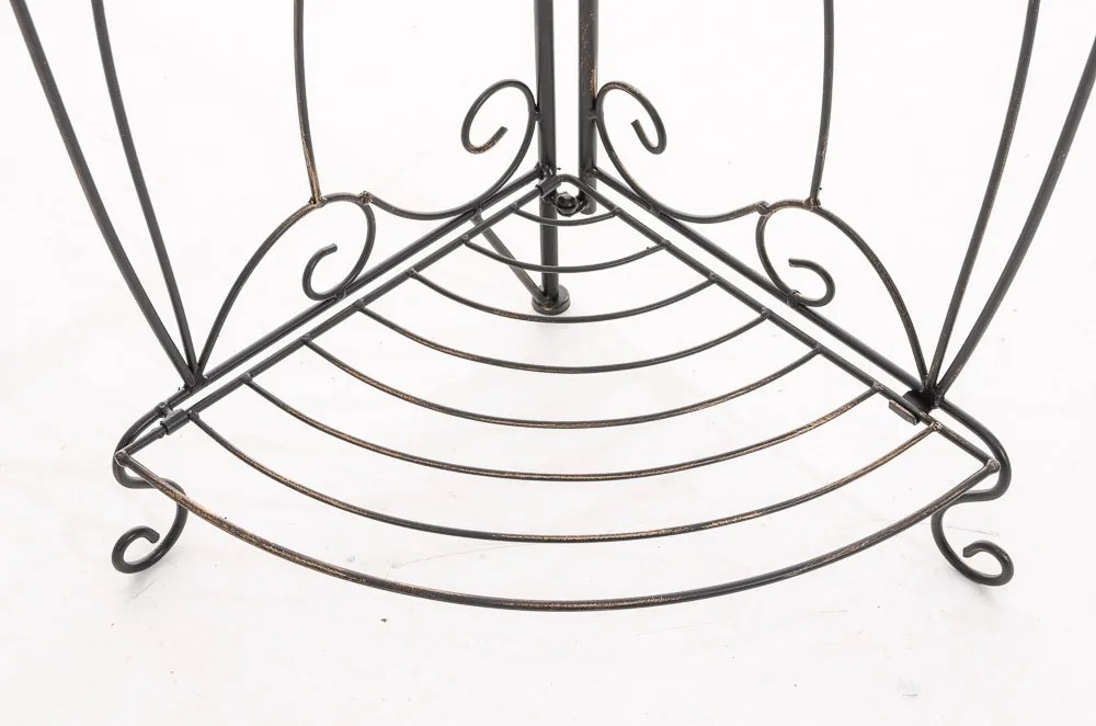 Kovová polica regál Irm - Bronzová