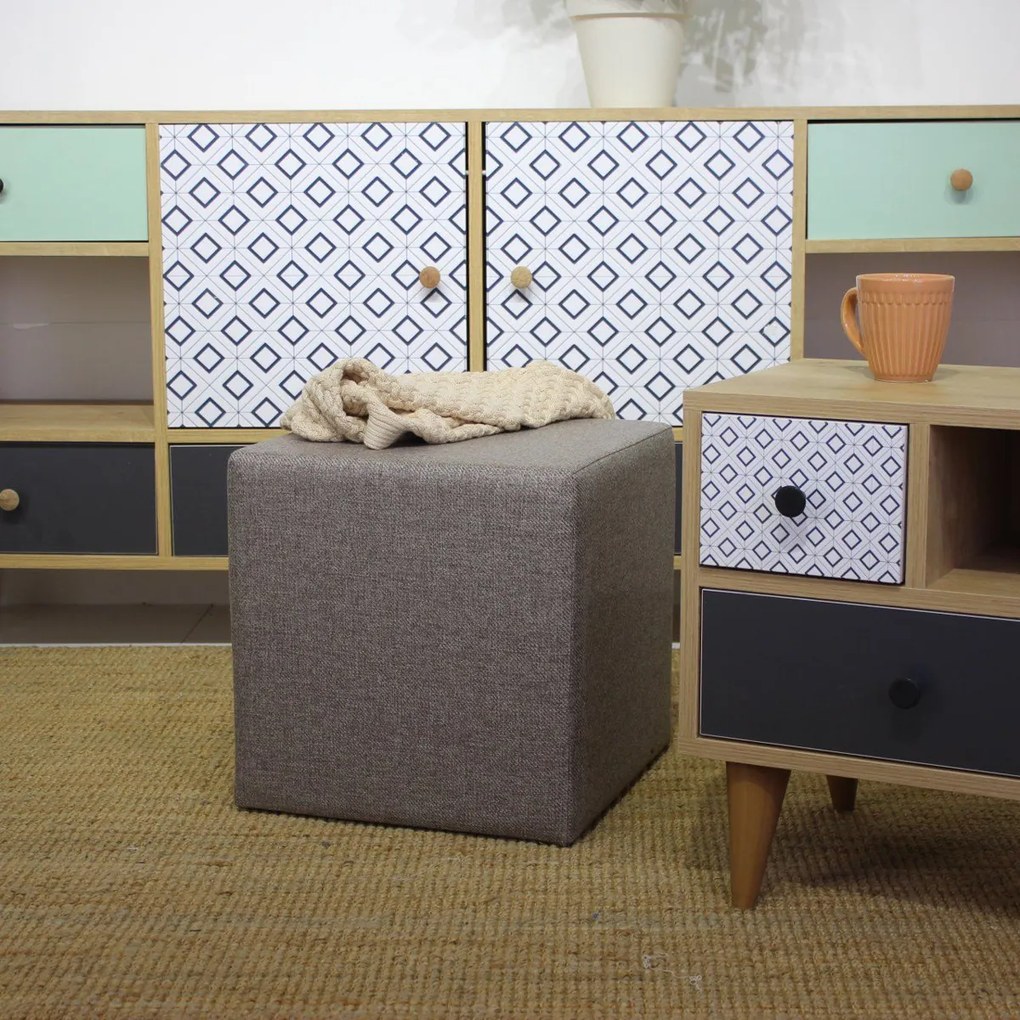 Stolička Kare Pouf Brown