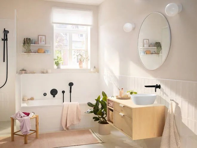 Hansgrohe Rebris S, vaňová batéria pod omietku pre iBox universal, čierna matná, HAN-72466670