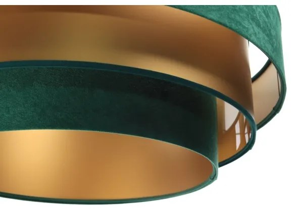 Luster na lanku TRINITI 1xE27/60W/230V zelená/zlatá