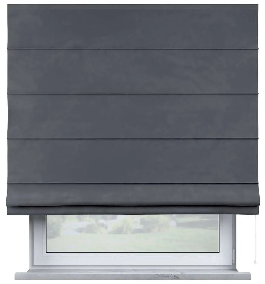 Sivá rímska roleta 170x100 cm Posh Velvet - Yellow Tipi