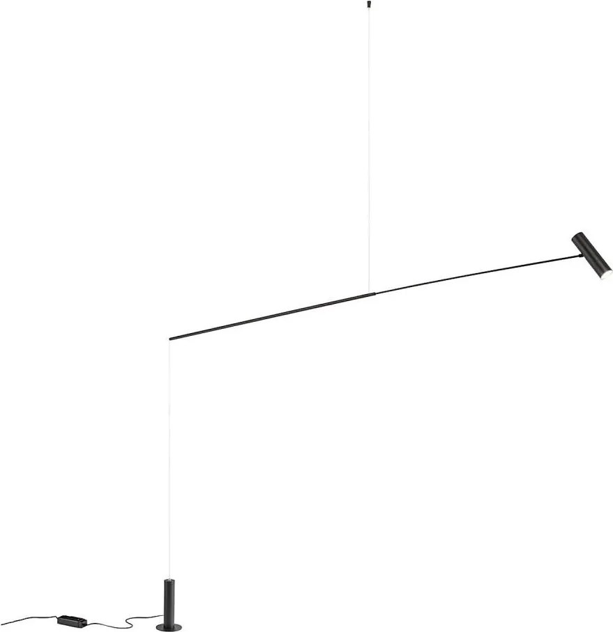 Redo 01-2695 - LED Stmievateľná stojacia lampa PICAS LED/12W/230V čierna