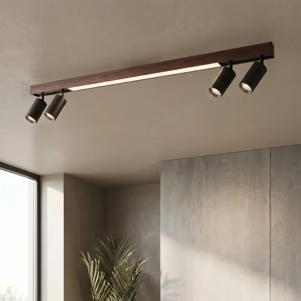 BRILAGI - LED bodové svietidlo SELE 4xGU10/30W/230V + LED/25W čierna/dekor čerešne
