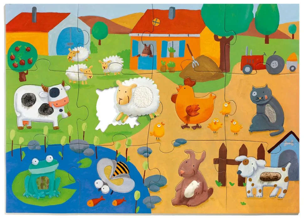 Puzzle hmatové – Farma 20 ks