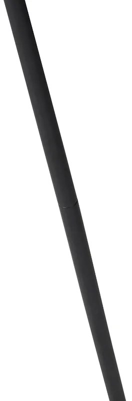 Dizajnová stojaca lampa čierna so zlatom - Mayelle