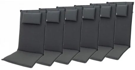 Doppler ELEGANT 2430 vysoký - set 6 ks - podušky na stoličky a kreslá s podhlavníkom