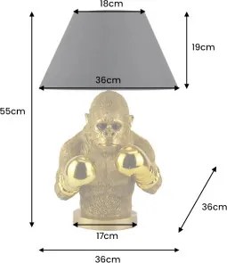 Stolová lampa 48025 King Ape Zlatá Čierna - Komfort-nábytok