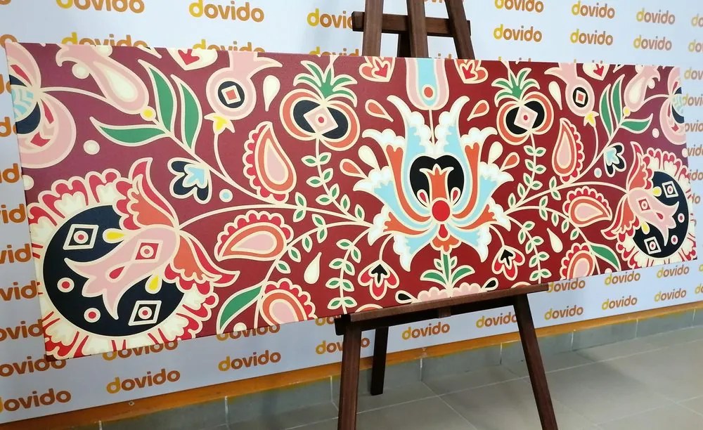 Obraz ľudový ornament - 135x45
