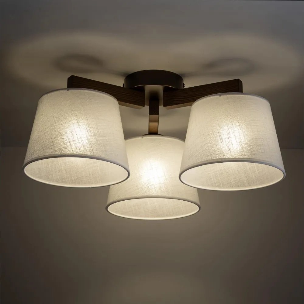 Brilagi - Prisadený luster LATTE 3xE27/15W/230V borovica/béžová