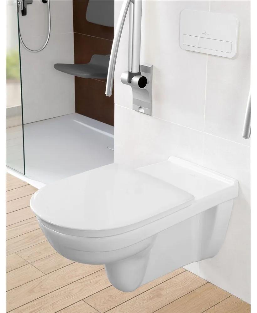 VILLEROY &amp; BOCH ViCare závesné WC s hlbokým splachovaním bez vnútorného okraja, 360 x 700 mm, biela alpská, s povrchom AntiBac a CeramicPlus, 4601R0T2
