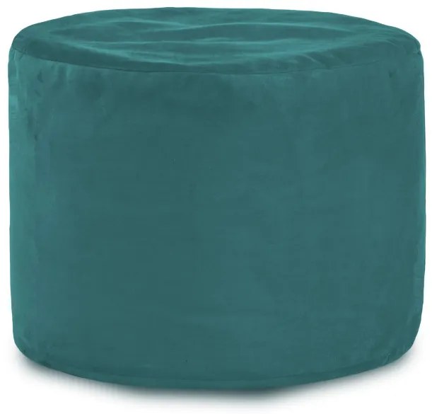 Plyšová taburetka Cilindro modrá