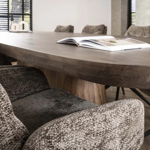 Jedálenský stôl XXL 20-28 Arcadia 300x120cm Drevo Hnedá Acacia  - Komfort-nábytok