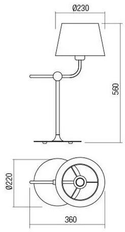 Redo 01-1981 - Stolná lampa MORRIS 1xE27/42W/230V čierna