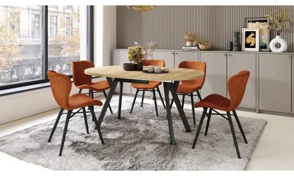 Jedálenský stôl ARTUR dub craft/čierna