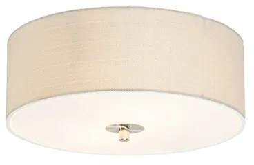 Rustikálne stropné svietidlo biele/krémové 30 cm - Drum Jute