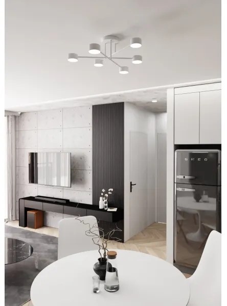 Prisadený luster HALO 6xGX53/10W/230V biela