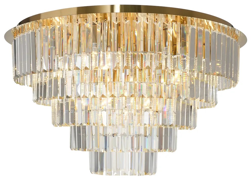Luster Milano, 1x krištáľové tienidlo, (fi 75cm), g