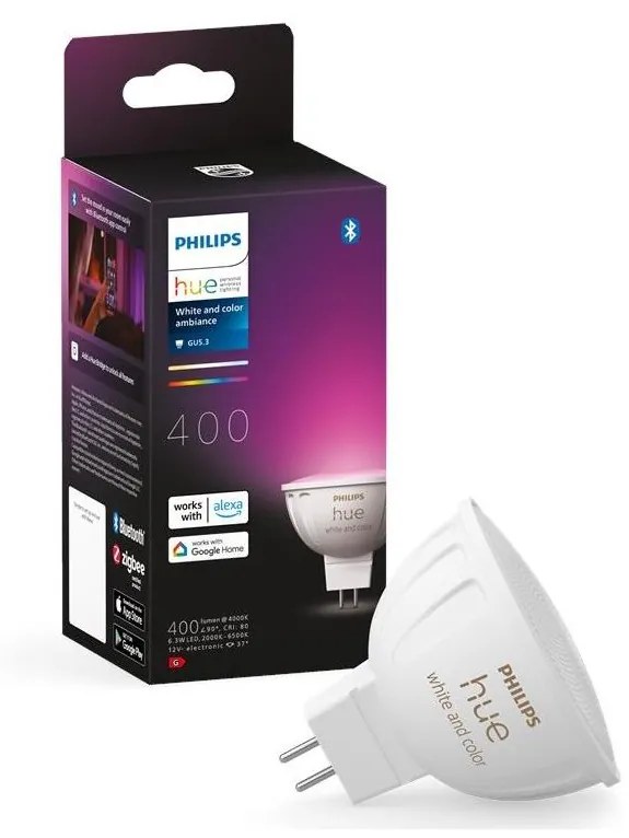 LED RGBW Stmievateľná žiarovka Philips Hue WACA GU5,3/MR16/6,3W/12V 2000-6500K