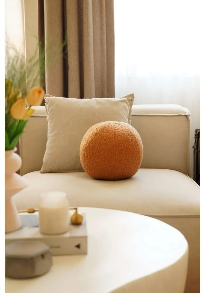 Dekoračný vankúš z materiálu buklé ø 20 cm Top – Mioli Decor