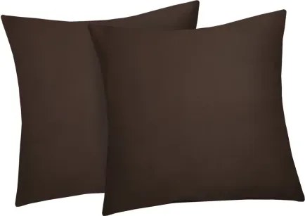 Obliečka na vankúš (2 ks) Satin 40x40 cm, hnedý%