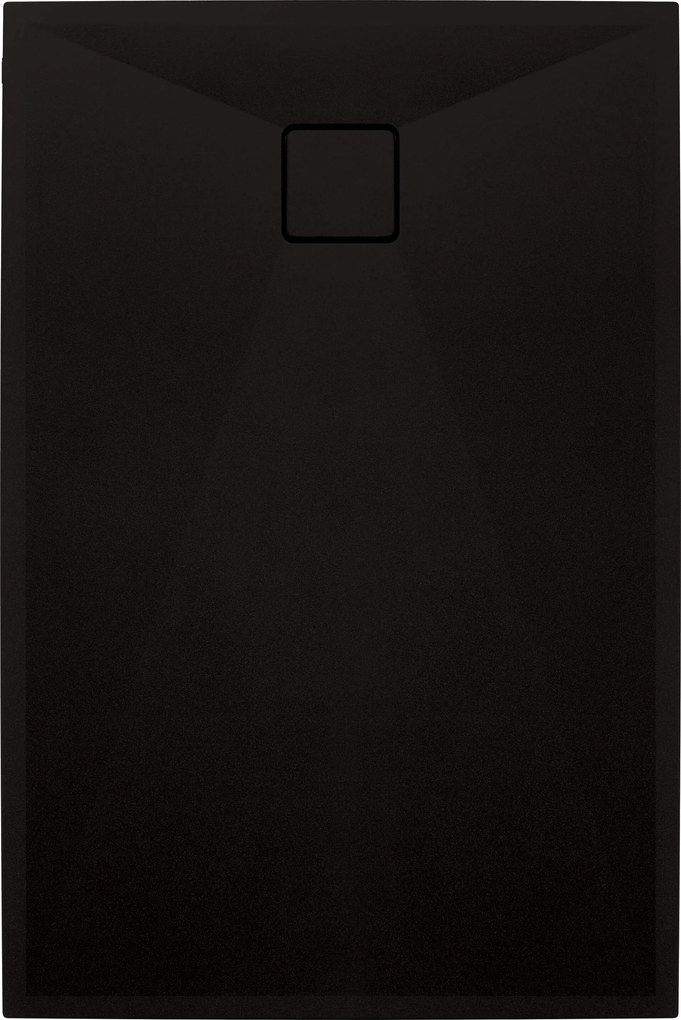 Deante Correo, obdĺžniková granitová sprchová vanička 120x80x3,5 cm, čierna matná, DEA-KQR_N44B