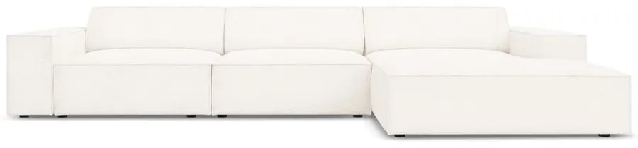 Béžová rohová pohovka z textílie bouclé (pravý roh) Jodie – Micadoni Home