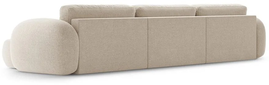 Béžová ženilková rozkladacia/s úložným priestorom rohová pohovka (do tvaru "U") Tonale – Cosmopolitan Design