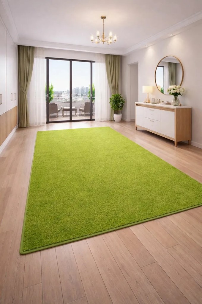 Vopi, Kusový koberec Eton zelený 41, 200x300, zelená, obývacia izba