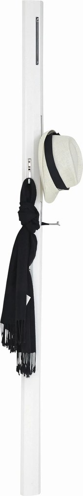 XXXLutz VEŠIAKOVÝ PANEL, biela, javor, 8/185/4 cm - Vešiakové steny - 001815006702