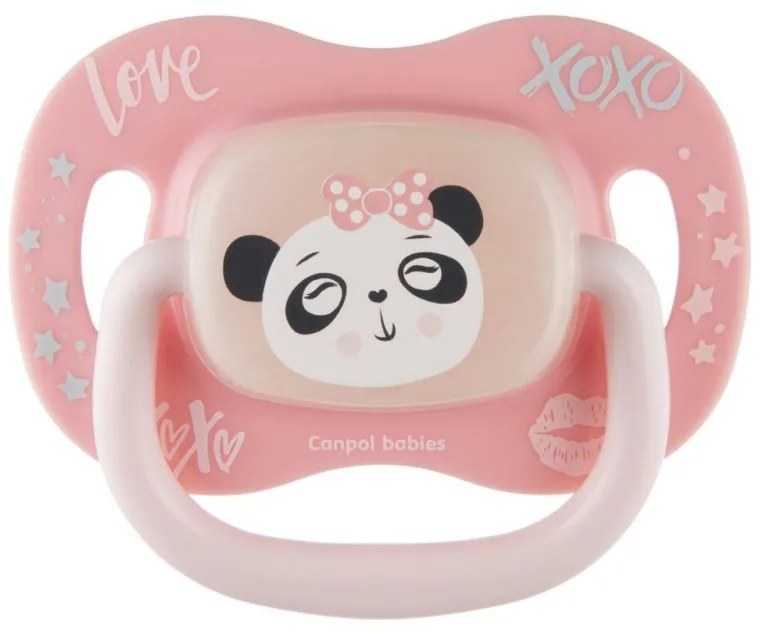 Silikónový symetrický cumlík 18m+, Panda