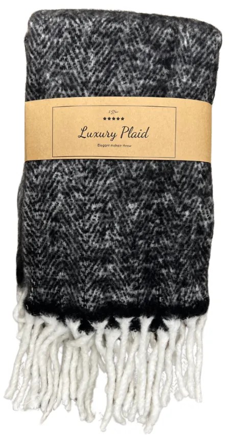 Luxusný pléd TAKE A PLAID 130x170 cm, čierny