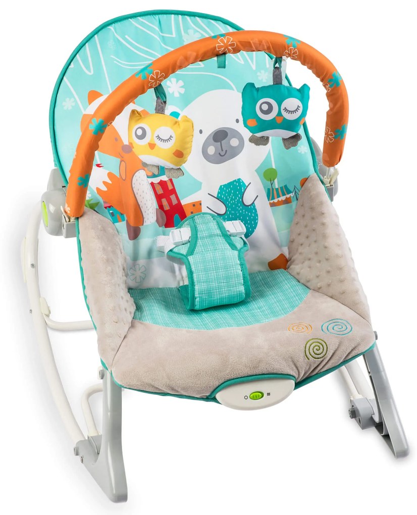 Ricokids Hojdacie vibračné kresielko/ lehátko Happy Owl