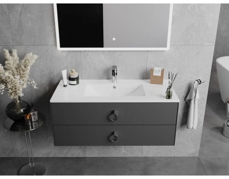 Mexen Atena, umývadlo na zapustenie do dosky 101 x 46 cm, biela lesklá, 25011000