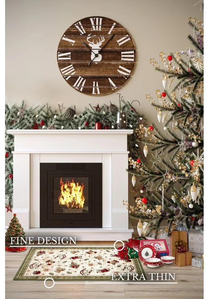 Zelený koberec s vianočným motívom s prímesou bavlny 50x80 cm Toy's Delight Green Christmas – Villeroy&amp;Boch