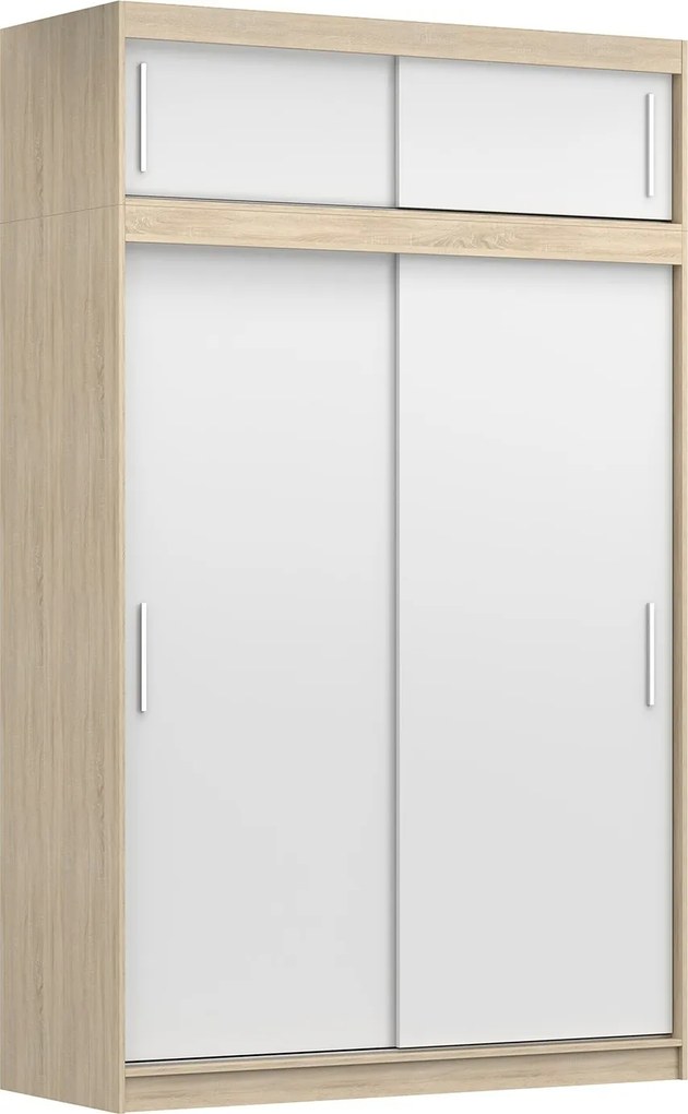 Šatníková skriňa VICTOR III 150 - dub sonoma/biela (viac variant)