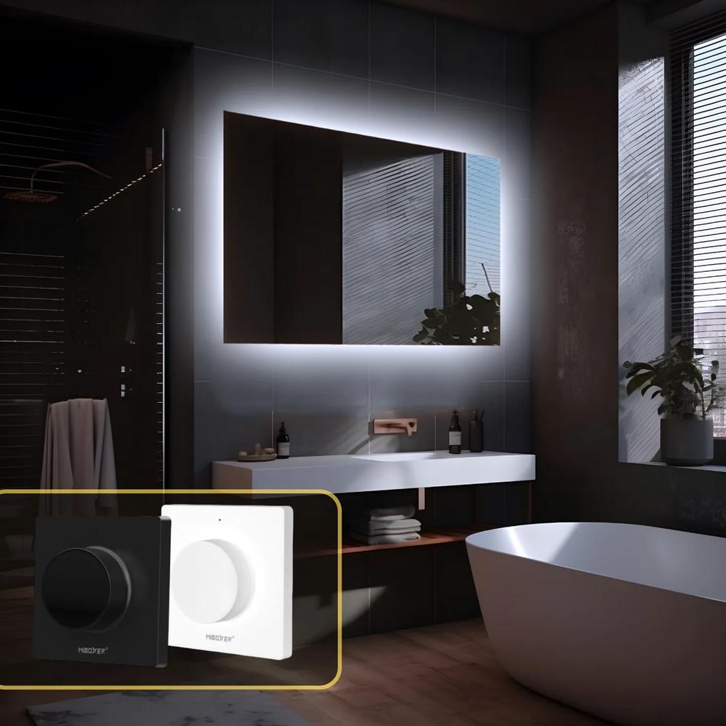 LED zrkadlo Romantico 100x70cm studená biela - diaľkový ovládač Farba diaľkového ovládača: Čierna