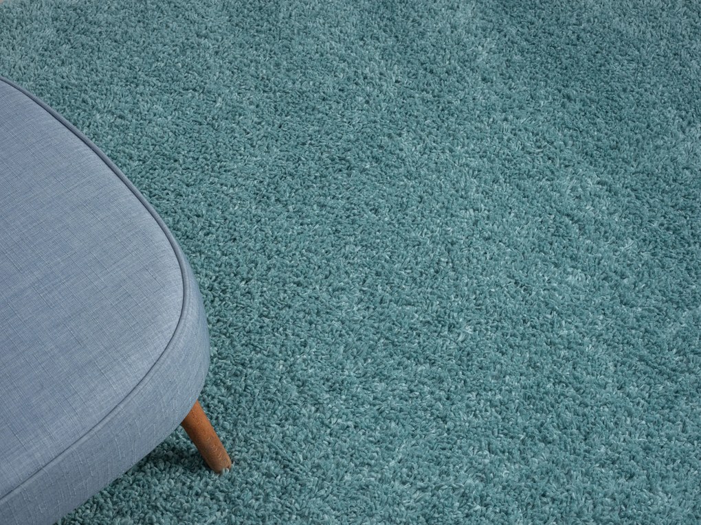 My Flair, Kusový koberec My Shaggy hellblau, 120x180, modrá, chodba / predsieň