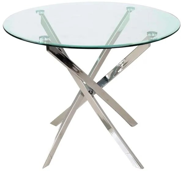 Jedálenský stôl Agis 90 cm číry/chróm