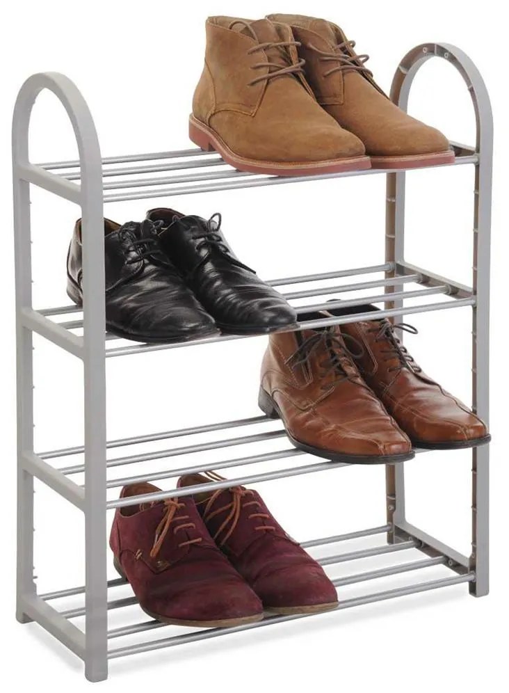 Regál na topánky Simplicity 4 police 65 cm sivý