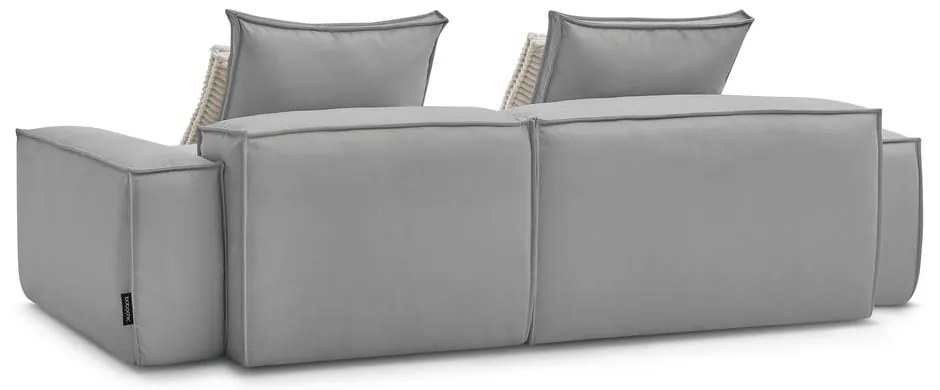 Svetlosivá rohová pohovka z imitácie kože Boheme – Bobochic Paris