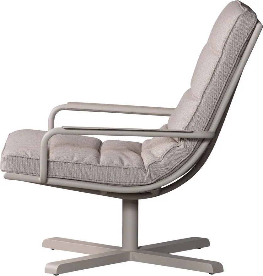 Sivobéžové kovové/polstrované záhradné kreslo Coosa – WOOOD