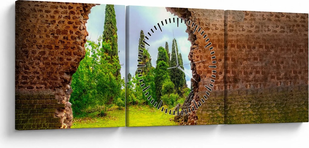 Obraz - Záhrada Eden (s hodinami) (90x30 cm)