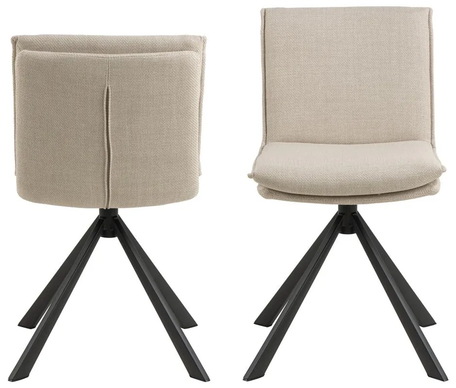 Krémovobiela jedálenská stolička Flynn – Actona