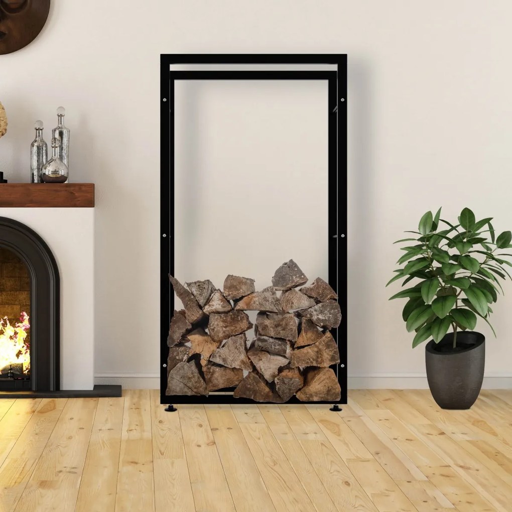 Stojan na drevo Keri V2 25x80x150, čierna