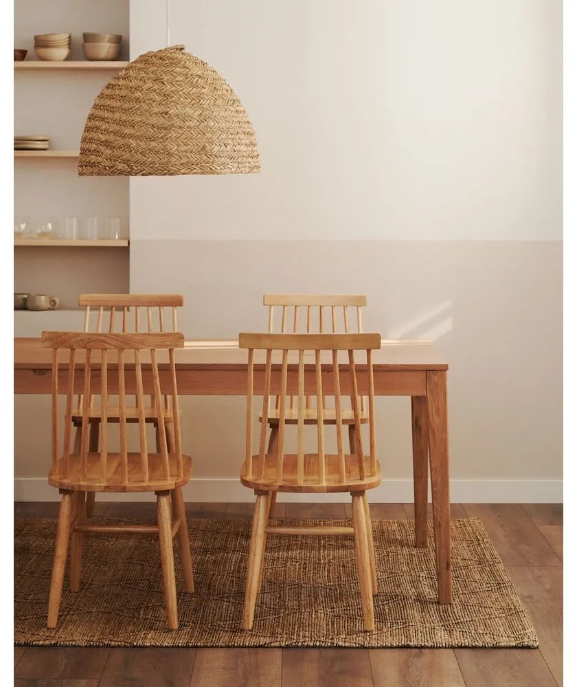 Rozkladací jedálenský stôl s doskou v dubovom dekore v prírodnej farbe 80x160 cm Yain – Kave Home