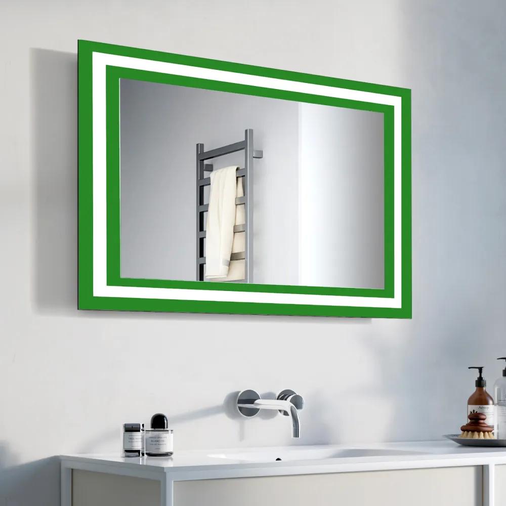 Zrkadlo Moderno LED Green Rozmer zrkadla: 80 x 60 cm